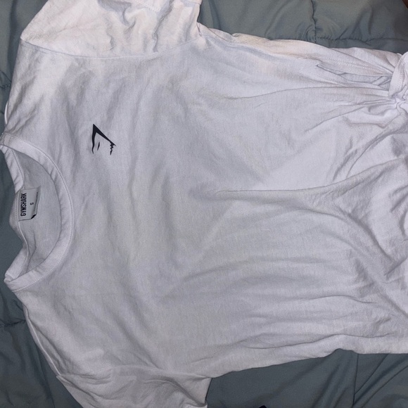 Gymshark Tops - Gymshark White Short Sleeve Tee with Tie